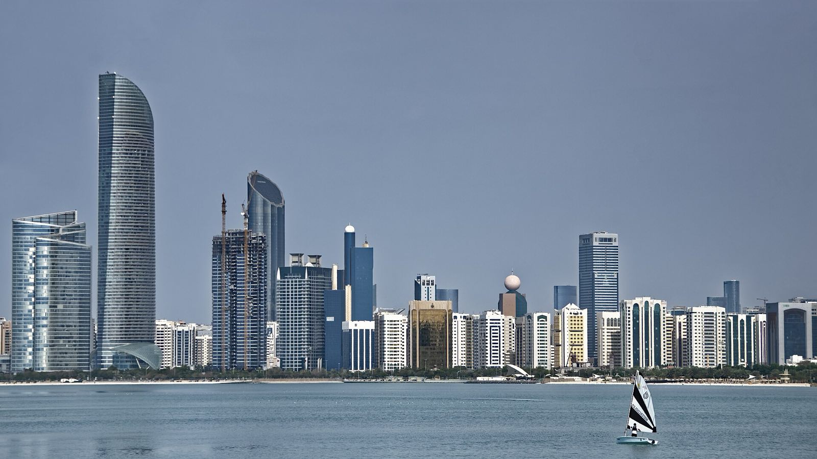 The towers of Abu Dhabi along the waterfront.